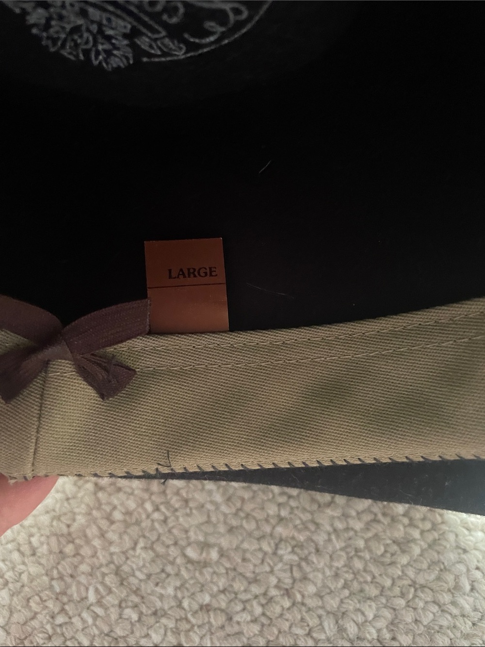 Country Gentleman Black Wool Felt Rancher Hat with Leather Trim Like New - Picture 6 of 6